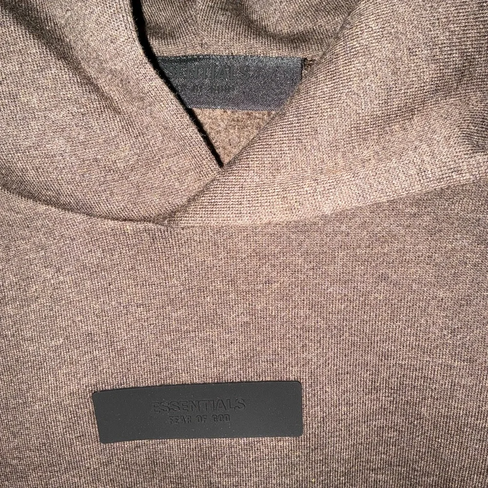 Brand new Fear of God men’s medium Heather Wood color fleece hoodie - Picture 3 of 8